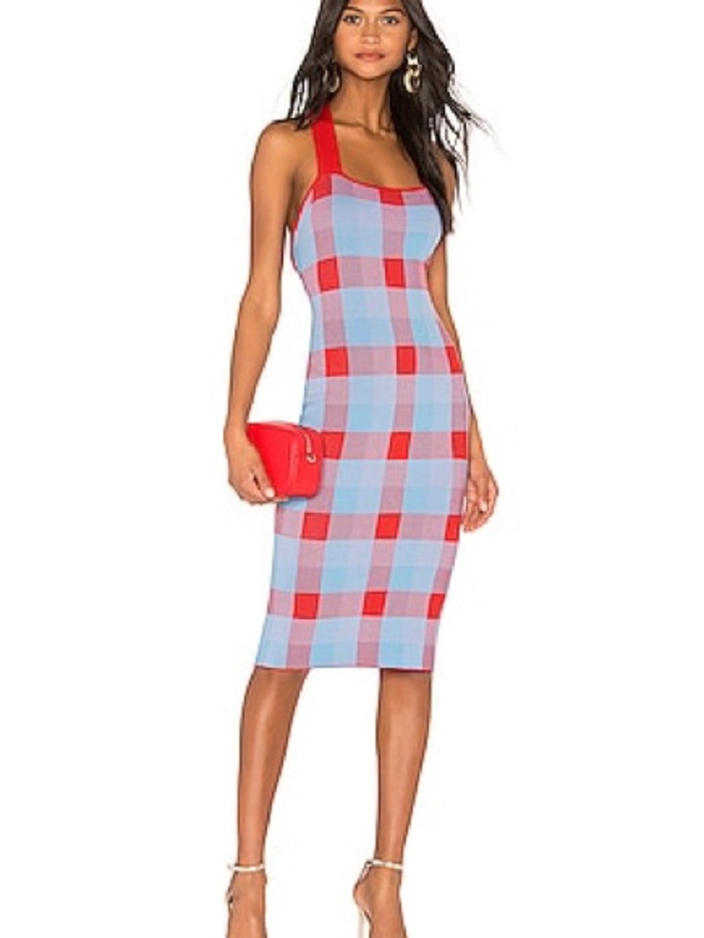 Parker Ayla Knit Plaid Dress Size S